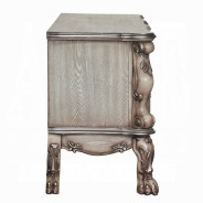 28193 Vintage Bone White Finish Vanity & Mirror Dresden Collection By Acme Furniture