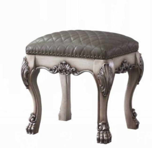 28193 Vintage Bone White Finish Vanity Desk Dresden Collection By Acme Furniture
