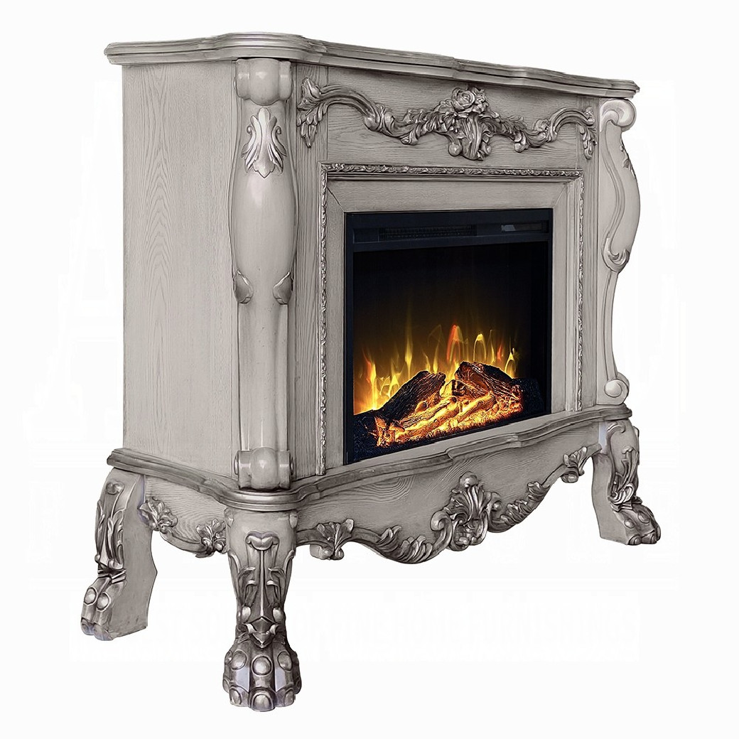 AC01310 Vintage Bone White Finish Fireplace Dresden Collection by Acme Furniture