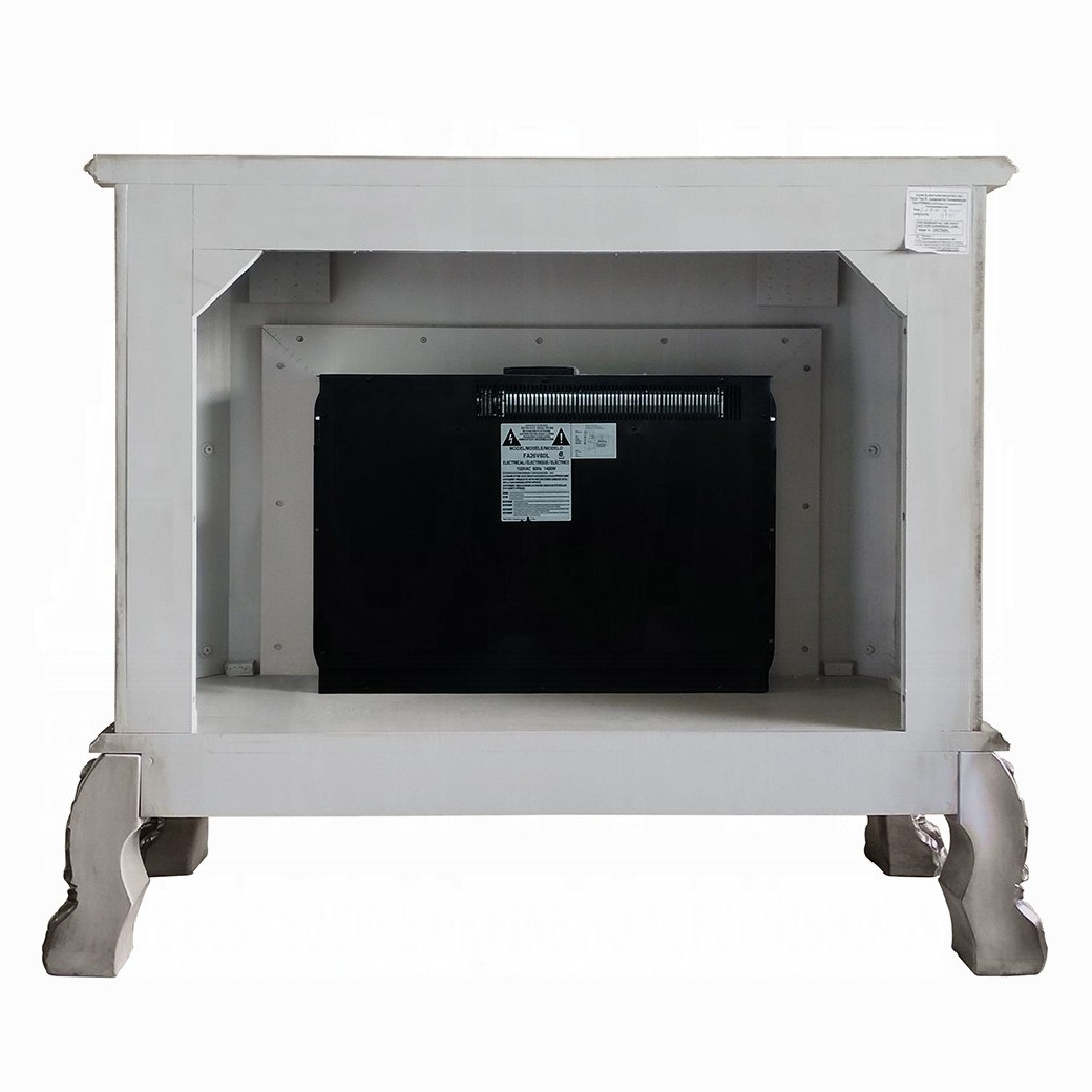 AC01310 Vintage Bone White Finish Fireplace Dresden Collection by Acme Furniture