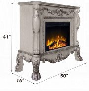 AC01310 Vintage Bone White Finish Fireplace Dresden Collection by Acme Furniture