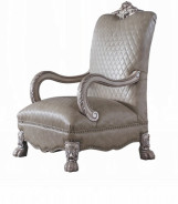 58172 Accent Chair Vintage Bone White Wash Finish Dresden Collection By Acme Furniture