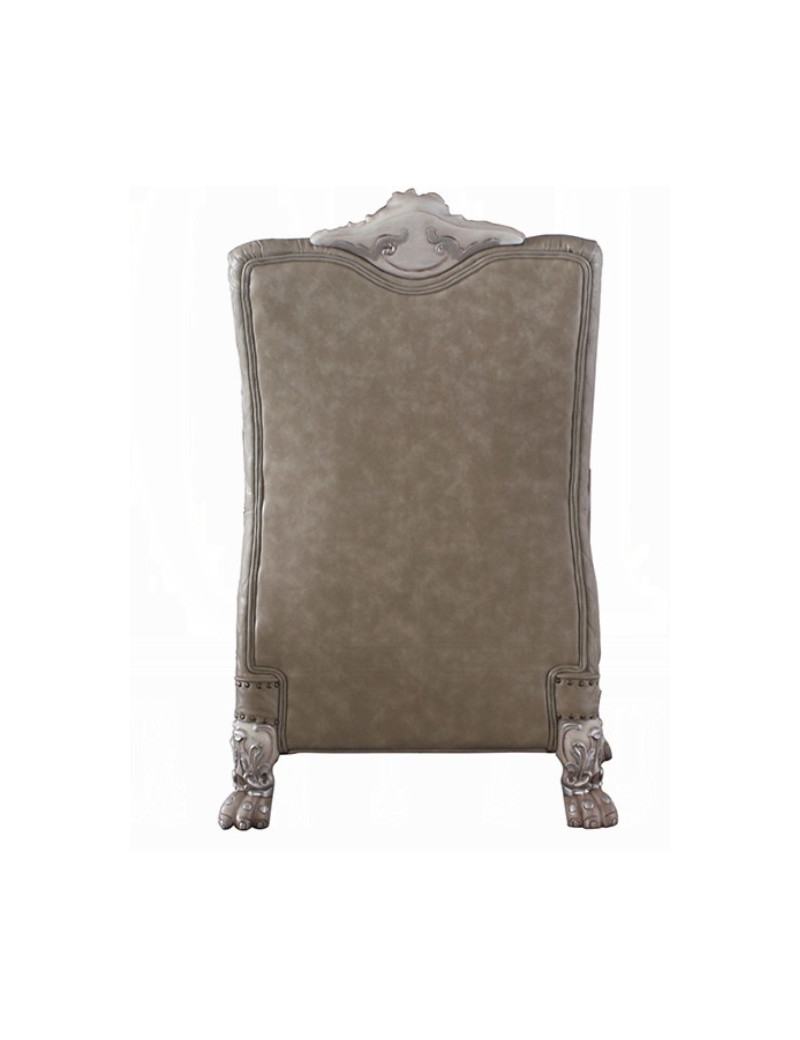 58172 Accent Chair Vintage Bone White Wash Finish Dresden Collection By Acme Furniture