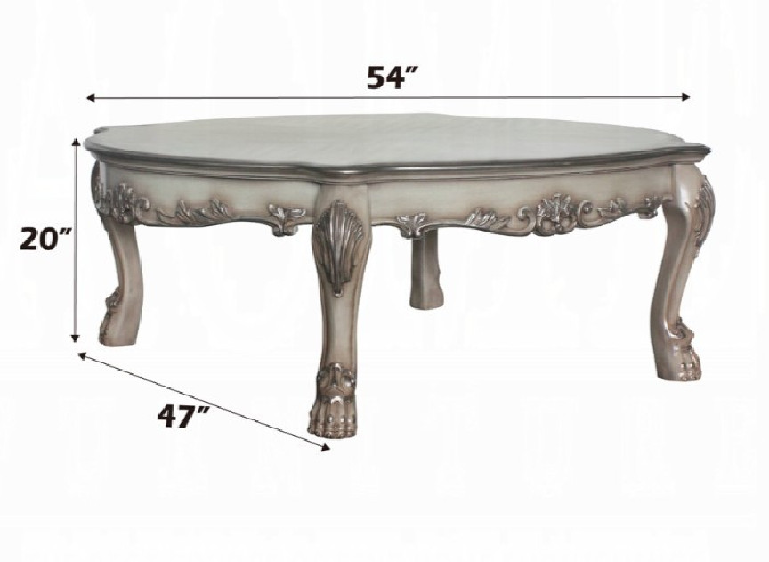 88170 Occasional Tables Vintage Bone White Finish Dresden Collection By Acme Furniture