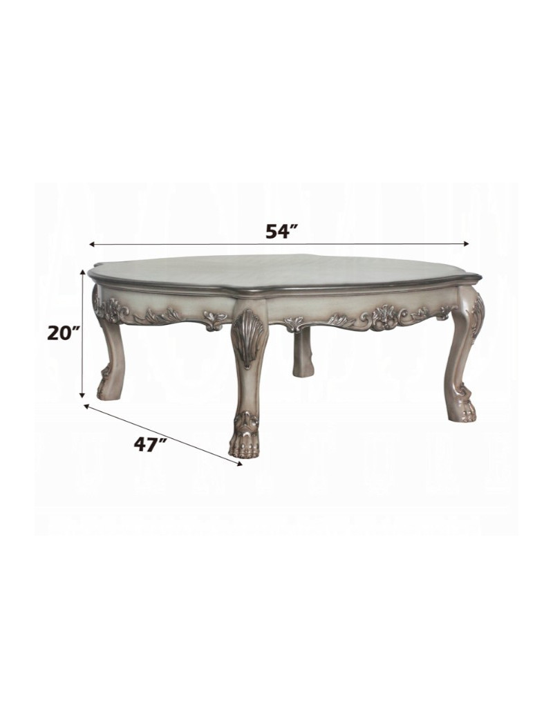 88170 Occasional Tables Vintage Bone White Finish Dresden Collection By Acme Furniture