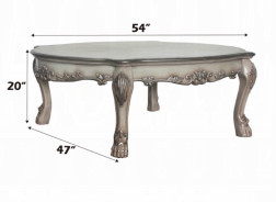 88170 Occasional Tables Vintage Bone White Finish Dresden Collection By Acme Furniture