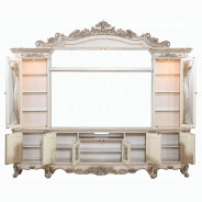 91440 Antique White Finish Entertainment Center Gorsedd Collection by Acme Furniture