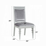 61800 Dining Room Platinum Finish Maverick Collection by Acme Furniture