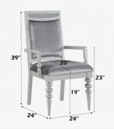 61800 Dining Room Platinum Finish Maverick Collection by Acme Furniture