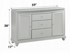 61800 Dining Room Platinum Finish Maverick Collection by Acme Furniture