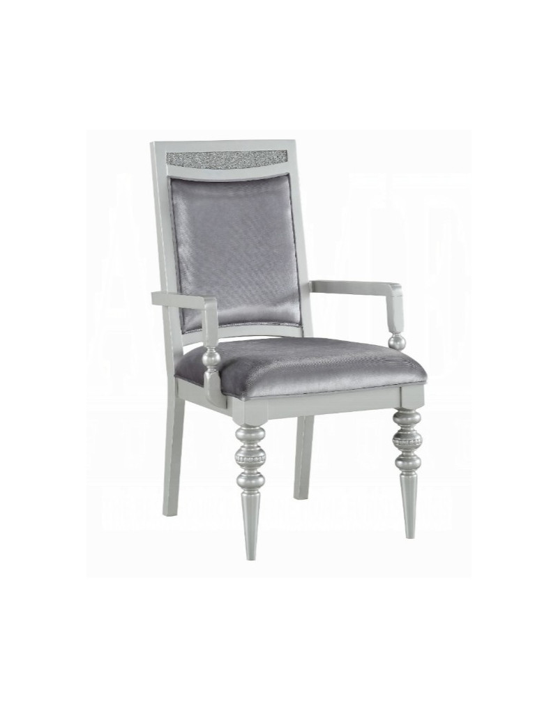 61800 Dining Room Platinum Finish Maverick Collection by Acme Furniture