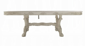 DN01695 7PC Dining Set Bone White Dresden Collection By Acme Furniture