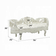 BD01253 Antique White Finish Bench Adara Collection By Acme Furniture