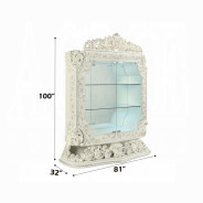 DN01232 Antique White Wash Finish  Curio Adara Collection By Acme Furniture