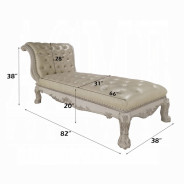 AC01693 Dresden Chaise W/Pillow By Acme Furniture Furniture