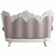 LV00804 Loveseat W/5 Pillows  Fabric & Antique White Finish Vanaheim Collection by Acme Furniture