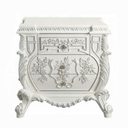 BD 00671 Lavish Classic Beige PU & Antique White Finish Bedroom Vanaheim Collection  By Acme Furniture