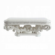 LV00800 Antique White Finish Coffee Table Vanaheim Collection By Acme Furniture