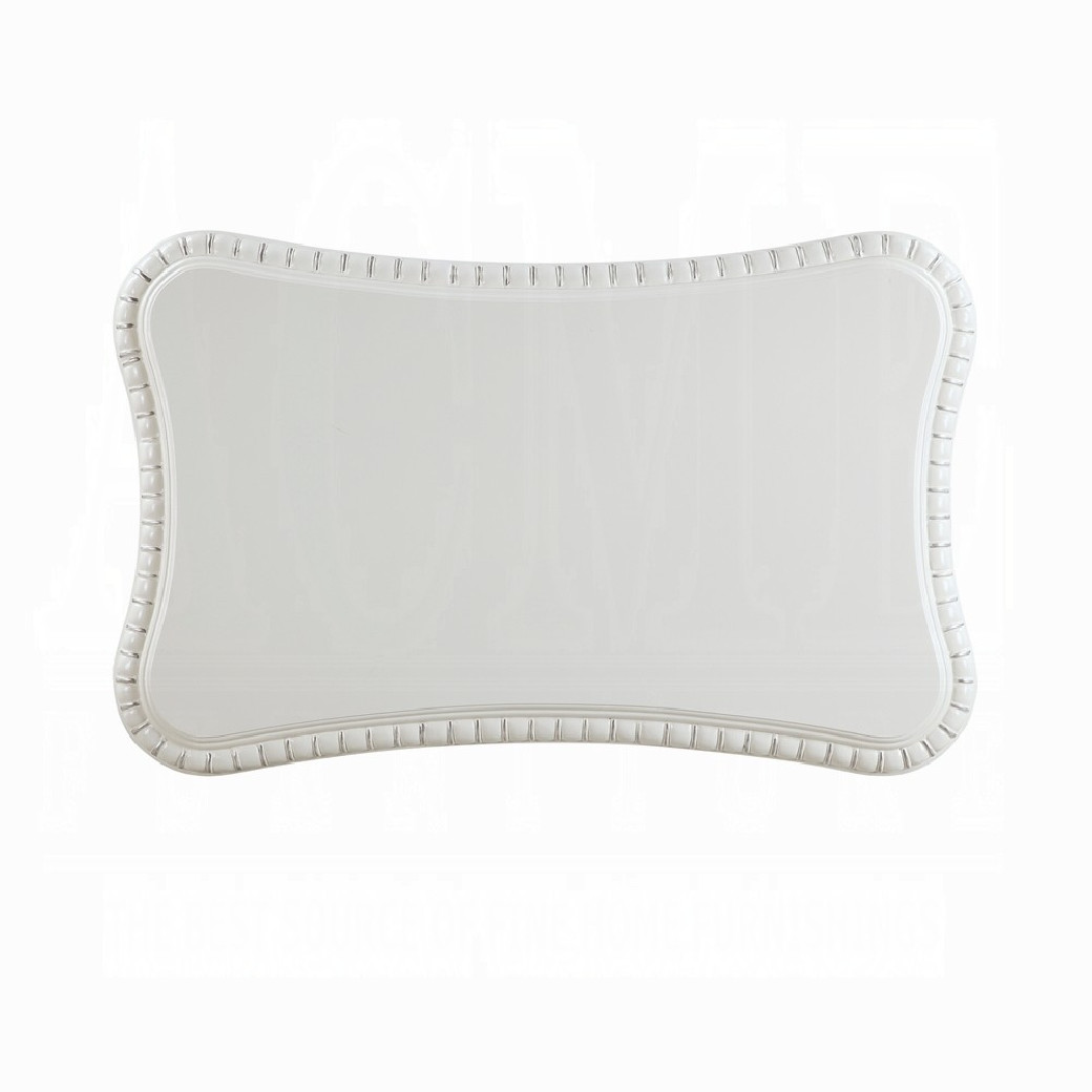 LV00800 Antique White Finish Coffee Table Vanaheim Collection By Acme Furniture