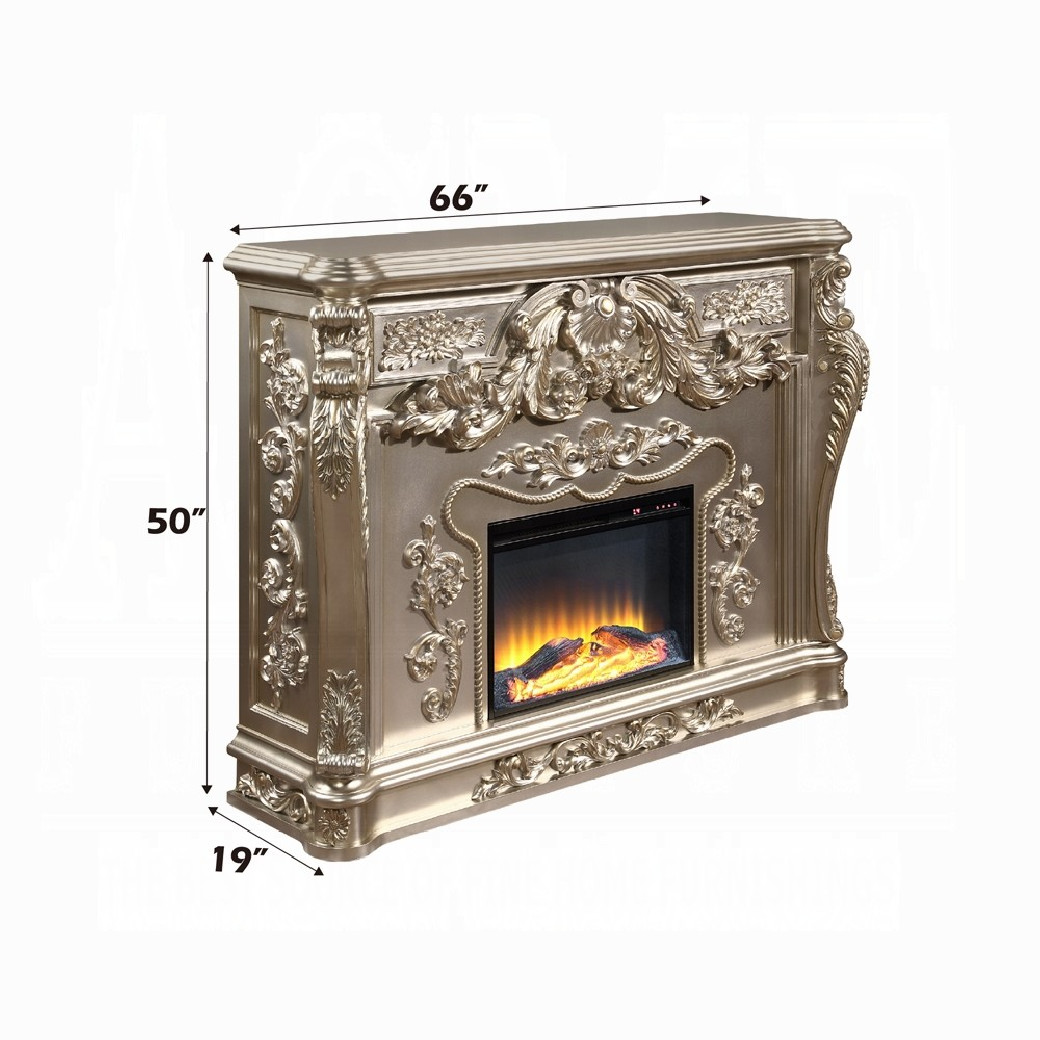 AC01619 Antique Gold Finish Fireplace Sorina Collection by Acme Furniture