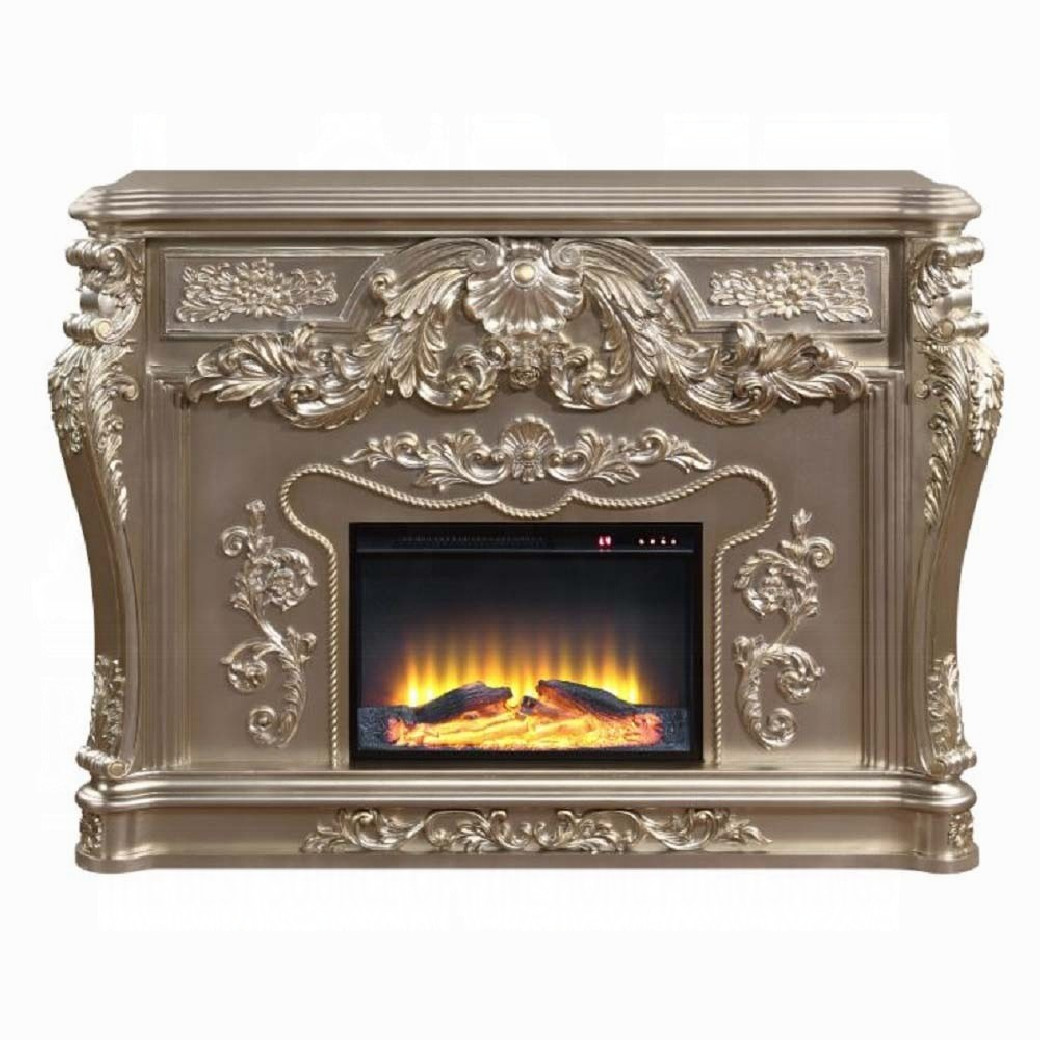 AC01619 Antique Gold Finish Fireplace Sorina Collection by Acme Furniture