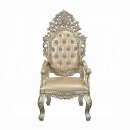 DN 01208 Lavish Classic PU & Antique Gold Finish Dining Set Sorina Collection By Acme Furniture