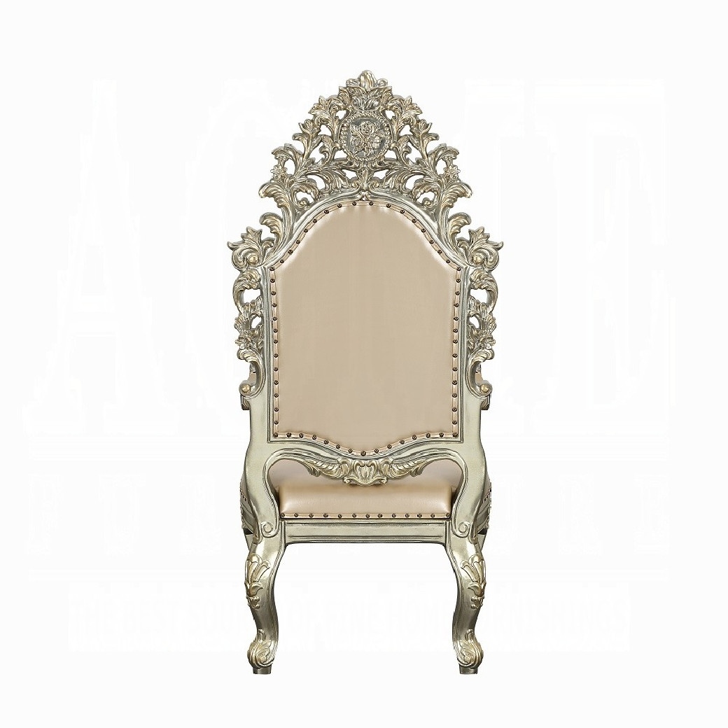 DN 01208 Lavish Classic PU & Antique Gold Finish Dining Set Sorina Collection By Acme Furniture