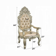 DN 01208 Lavish Classic PU & Antique Gold Finish Dining Set Sorina Collection By Acme Furniture