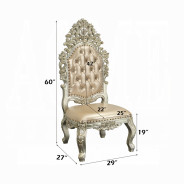 DN 01208 Lavish Classic PU & Antique Gold Finish Dining Set Sorina Collection By Acme Furniture