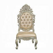 DN 01208 Lavish Classic PU & Antique Gold Finish Dining Set Sorina Collection By Acme Furniture