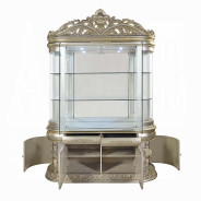 DN 01208 Lavish Classic PU & Antique Gold Finish Dining Set Sorina Collection By Acme Furniture