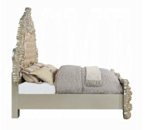 BD 01241Lavish Classic EK PU & Antique Gold Finish Sorina Collection By Acme Furniture