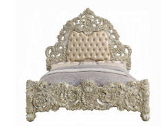 BD 01241Lavish Classic EK PU & Antique Gold Finish Sorina Collection By Acme Furniture