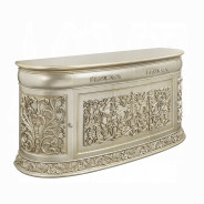 BD 01241Lavish Classic EK PU & Antique Gold Finish Sorina Collection By Acme Furniture