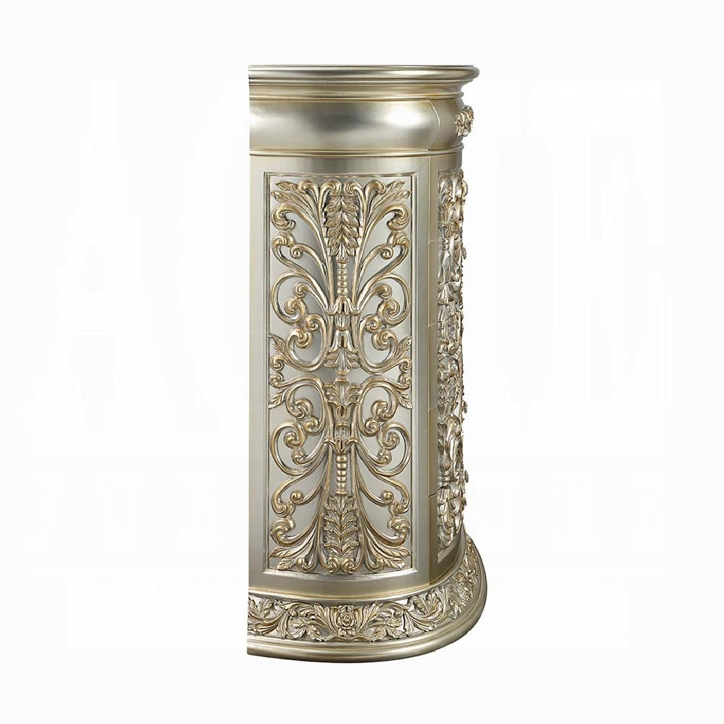 BD 01241Lavish Classic EK PU & Antique Gold Finish Sorina Collection By Acme Furniture