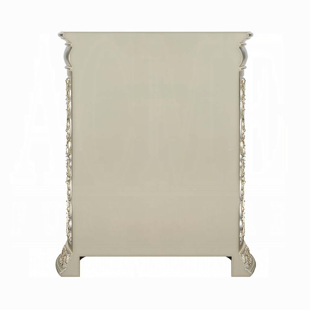 BD 01241Lavish Classic EK PU & Antique Gold Finish Sorina Collection By Acme Furniture