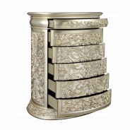 BD 01241Lavish Classic EK PU & Antique Gold Finish Sorina Collection By Acme Furniture