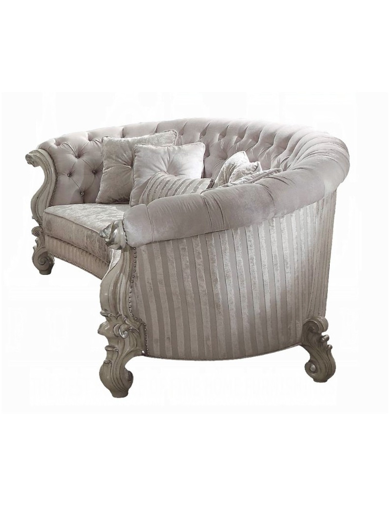 52085 Living room Ivory Velvet Bone white Versailles Collection By Acme Furniture