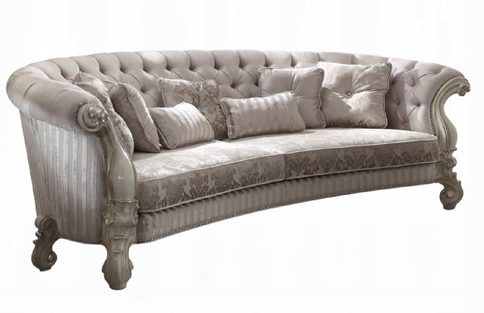 52085 Living room Ivory Velvet Bone white Versailles Collection By Acme Furniture