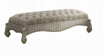 96540 Versailles Bench Ivory Fabric by Acme Furniture