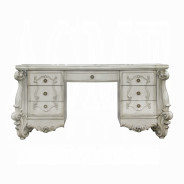 21137  Versailles Bone White Finish Vanity & Mirror By Acme Furniture