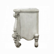21137  Versailles Bone White Finish Vanity & Mirror By Acme Furniture