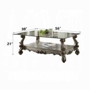 56840 Velvet / Antique Platinum Finish Living Room Versailles Collection By Acme Furniture