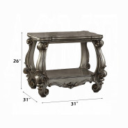 86820 Antique Platinum Finish Occasional Tables Versailles Collection by Acme Furniture