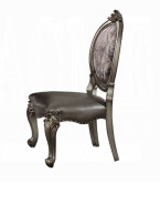 66840 Round Dining Table Dining Set Platinum Finish  Versailles Collection By Acme Furniture