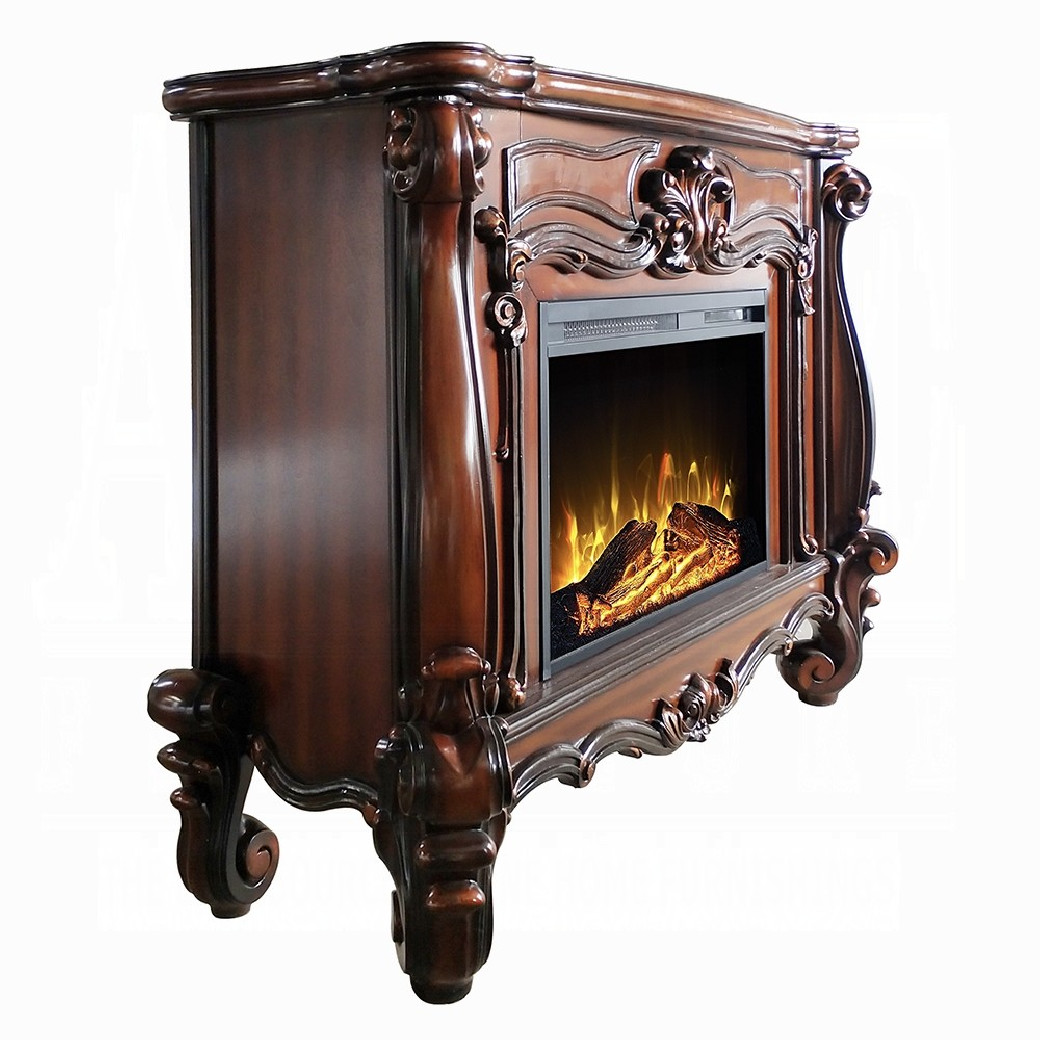 AC01315 Cherry Oak Finish Fireplace Versailles Collection By Acme Furniture