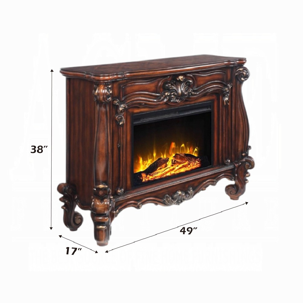 AC01315 Cherry Oak Finish Fireplace Versailles Collection By Acme Furniture