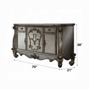 26845 Silver Antique Platinum Finish Side Board Versailles II Collection By Acme Furniture