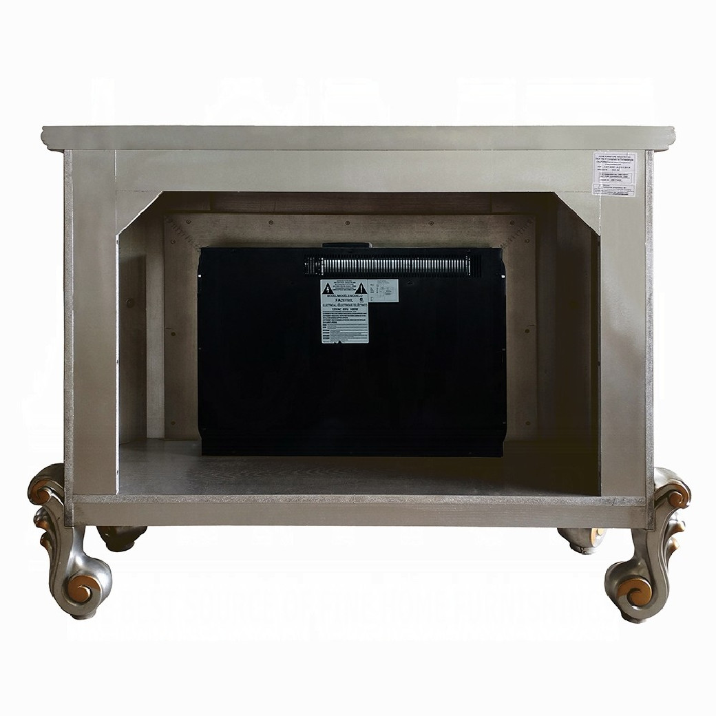 AC01314 Antique Platinum Finish Fireplace Versailles Collection By Acme Furniture