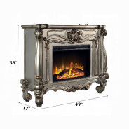 AC01314 Antique Platinum Finish Fireplace Versailles Collection By Acme Furniture